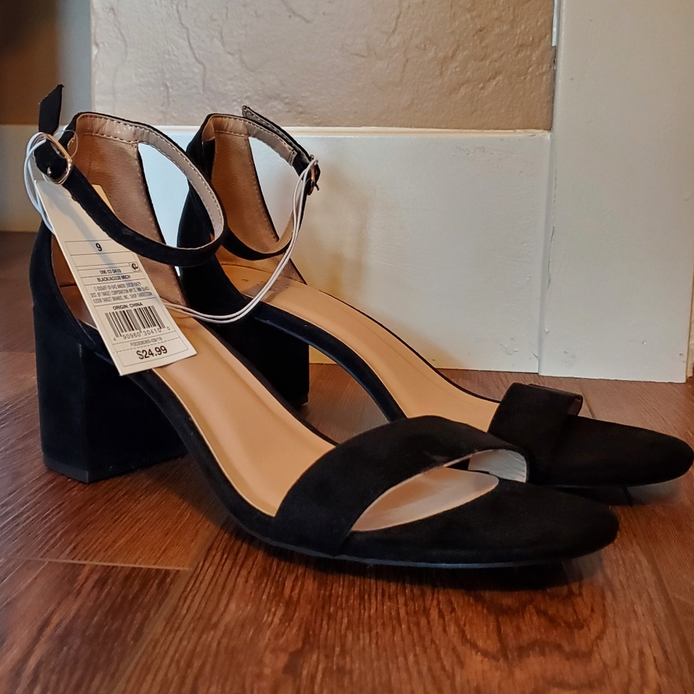Black Strap Heels